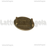 Base Cammeo con passanti in metallo color bronzo per 25mm