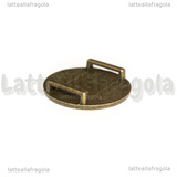 Base Cammeo con passanti in metallo color bronzo per 25mm