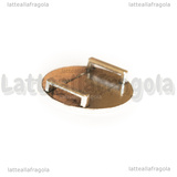 Base Cammeo con passanti in metallo argento antico per 25mm