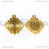 Ciondolo Base Cammeo in metallo Gold Plated per 18x13mm
