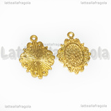 Ciondolo Base Cammeo in metallo Gold Plated per 18x13mm