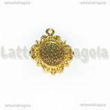 Ciondolo Base Cammeo in metallo Gold Plated per 18x13mm