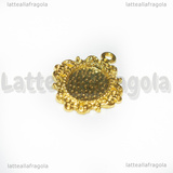 Ciondolo Base Cammeo in metallo Gold Plated per 18x13mm