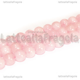 Perle in Quarzo Rosa 6mm filo 38cm circa