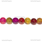 Perle in Agata colori misti 6mm filo 36cm circa