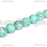 Perle in Pasta di Turchese 10mm filo 36cm