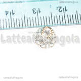 25 Coppette copriperla filigranate in metallo silver plated 9x6mm