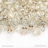 25 Coppette copriperla filigranate in metallo silver plated 9x6mm