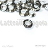 20 Rivetti in metallo argentato 8x3.5mm 
