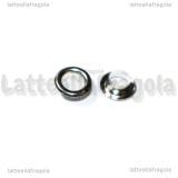 20 Rivetti in metallo argentato 8x3.5mm