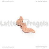 Spaziatore Ali d Angelo in metallo smaltato Rosa 20x8mm