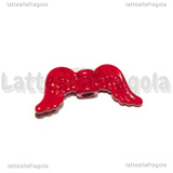 Spaziatore Ali d Angelo in metallo smaltato Rosso 20x8mm