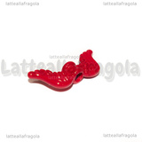 Spaziatore Ali d Angelo in metallo smaltato Rosso 20x8mm