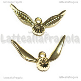 Ciondolo Boccino d' Oro 3D in metallo dorato 28x17mm