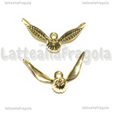 Ciondolo Boccino d' Oro 3D in metallo dorato 28x17mm