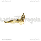 Ciondolo Boccino d' Oro 3D in metallo dorato 28x17mm