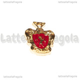 Ciondolo Stemma Grifondoro in metallo dorato smaltato 23x18mm