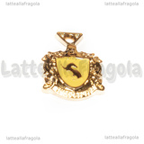 Ciondolo Stemma Tassorosso in metallo dorato smaltato 23x18mm