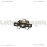 Ciondolo Connettore Nuvola in metallo argentato 20x13mm