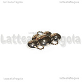 Ciondolo Connettore Nuvola in metallo argentato 20x13mm