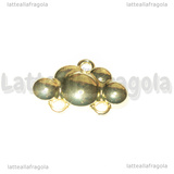 Ciondolo Connettore Nuvola in metallo dorato 20x13mm