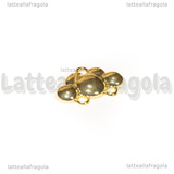 Ciondolo Connettore Nuvola in metallo dorato 20x13mm