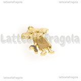 Ciondolo Dobby della saga Harry Potter in metallo dorato smaltato 30x22mm