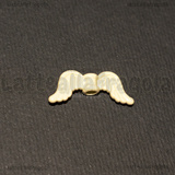 Spaziatore Ali d Angelo in metallo smaltato Avorio 20x8mm