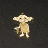 Ciondolo Dobby della saga Harry Potter in metallo dorato smaltato 30x22mm
