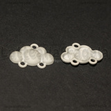 Ciondolo Connettore Nuvola in metallo smaltato Bianco 20x13mm