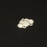 Ciondolo Connettore Nuvola in metallo smaltato Bianco 20x13mm