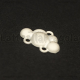 Ciondolo Connettore Nuvola in metallo smaltato Bianco 20x13mm