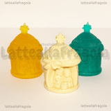 Stampo Natività in Capanna 3D in silicone 90x55mm