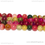 Perle in Agata colori misti 6mm filo 36cm circa