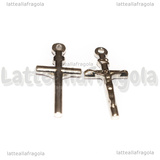 Ciondolo Croce in Acciaio Inox 29x14x3mm