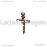 Ciondolo Croce in Acciaio Inox 29x14x3mm