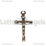 Ciondolo Croce in Acciaio Inox 29x14x3mm