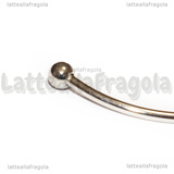 Bracciale Rigido Aperto Cuore Nodino in Acciaio Inox