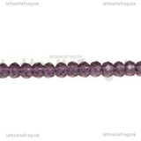 Rondelle mezzocristallo sfaccettato Ametista 3x2mm filo 40cm