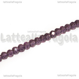 Rondelle mezzocristallo sfaccettato Ametista 3x2mm filo 40cm