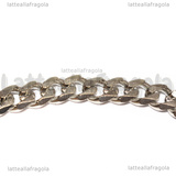 Bracciale in Acciaio Inox Maglia Grumetta 20cm