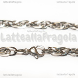 Collana in Acciaio Inox maglia intrecciata 6x5mm 51.5cm