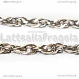 Collana in Acciaio Inox maglia intrecciata 6x5mm 51.5cm