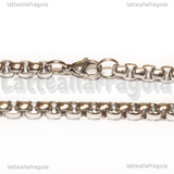 Collana in Acciaio Inox Maglia spessa 5mm 60cm