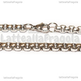 Collana in Acciaio Inox Maglia spessa 5mm 60cm