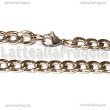 Collana in Acciaio Inox Maglia Grumetta 11x7.5x2mm 60.5cm