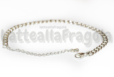 Bracciale in Acciaio Inox Silver Plated Maglia Grumetta 19cm
