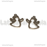 Ciondolo Angelo in Acciaio Inox 17x13mm