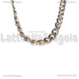 Collana in Acciaio Inox Maglia Grumetta 6x3x1mm 60cm
