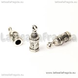 Charm 3D Idrante in metallo argento antico 20x7mm